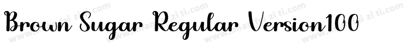 Brown Sugar Regular Version1000字体转换
